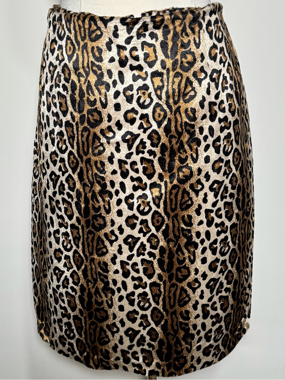 Jaclyn Smith Velvet Leopard Print Pencil Skirt Plus Size 18 Lined Sexy Wild